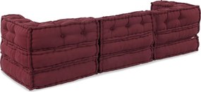 vidaXL Μονάδα Μοντέρνου Καναπέ 3 pcs Καφετί Ύφασμα