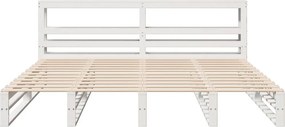 vidaXL Σκελετός Κρεβ. Χωρίς Στρώμα Λευκό 180x200 εκ Μασίφ Πεύκο