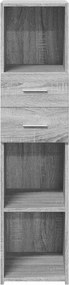 vidaXL Ντουλάπι Γκρι Sonoma 30x42,5x124 εκ. από Επεξεργασμένο Ξύλο