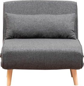 Πολυθρόνα-Κρεβάτι Σκούρο Γκρι FOLDE SINGLE 70x80x79