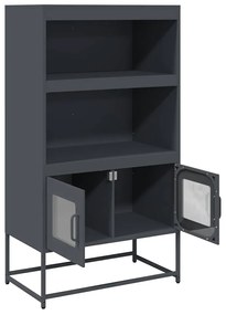 vidaXL Highboard Ανθρακί 68x39x123 cm Χάλυβας