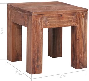 vidaXL Τραπεζάκι Σαλονιού 30x30x30 εκ. από Μασίφ Μαόνι