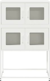 vidaXL Highboard Λευκό 68x39x107 cm Ατσάλι
