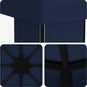 vidaXL Κιόσκι 4 x 3 μ Μπλε Πολυεστέρας και Χάλυβας 190 gsm