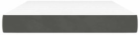 vidaXL Στρώμα με Pocket Springs Σκούρο Γκρι 140x220x20 εκ. Βελούδινο