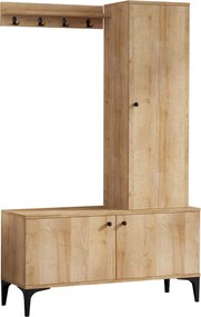 Έπιπλο Εισόδου Δρυς / Μαύρο LEX 110x40x175