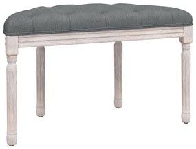 vidaXL Πάγκος Σκούρο Γκρι 81,5x41x49 εκ. Υφασμάτινος