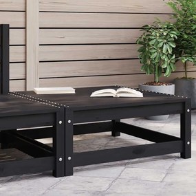 vidaXL Υποπόδιο Κήπου 70 x 70 x 30 εκ. από Μασίφ Ξύλο Πεύκου Μαύρο