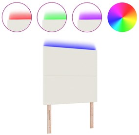vidaXL LED Κεφαλάρι Κρέμα 80 εκ Κορντούρα