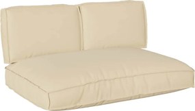 vidaXL Σετ μαξιλαριών 3 pcs Μπεζ Ύφασμα Όξφορντ