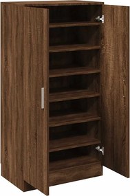vidaXL Παπουτσοθήκη Καφέ Δρυς 55x35x108 εκ. από Τεχνητό Ξύλο