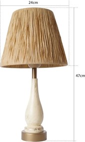 Stewehome Ξύλινο επιτραπέζιο φωτιστικό με καπέλο