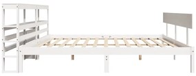 vidaXL Σκελετός Κρεβ. Χωρίς Στρώμα Λευκό 180x200 εκ Μασίφ Πεύκο