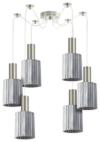 Φωτιστικό Οροφής Πολύφωτο Homelighting 77-8393 Nickel/Smoked