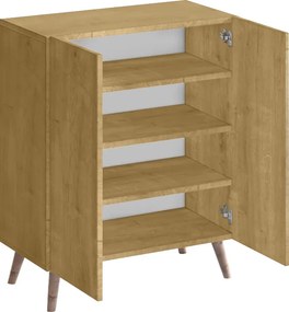 Παπουτσοθήκη Luce Megapap χρώμα sapphire oak 70x35x85εκ.