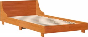 vidaXL Σκελετός Κρεβ. Χωρίς Στρώμα Καφέ Κεριού 90x190 εκ Μασίφ Πεύκο