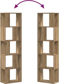 vidaXL Βιβλιοθήκη 5 Επιπέδων Δρυς 45x23,5x162,5 εκ. Επεξεργ. Ξύλο