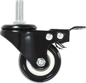 vidaXL Ρόδες Περιστρεφόμενες με Φρένα 8 τεμ. 50 χιλ.