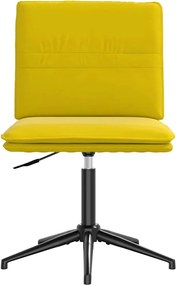 vidaXL Καρέκλα Τραπεζαρίας Κίτρινη Βελούδινη