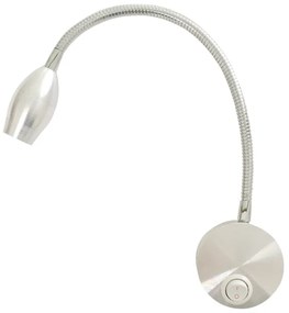 Φωτιστικό Επίτοιχο Aca SF126BLED340 SWAN Ασημί (Silver Coloured) 4000K