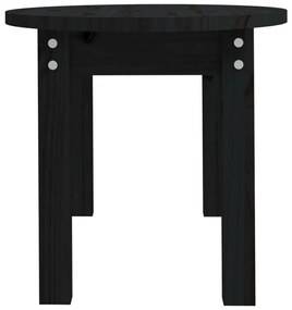 Τραπεζάκι Σαλονιού Μαύρο 80x40x35 εκ. από Μασίφ Ξύλο Πεύκου - Μαύρο