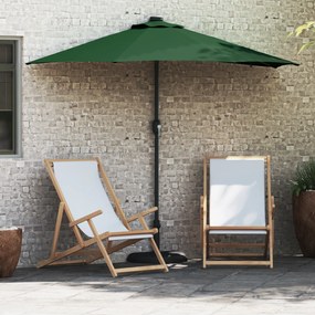 vidaXL Ομπρέλα Κήπου Πράσινο 294 x 150 x 223 εκ ύφασμα