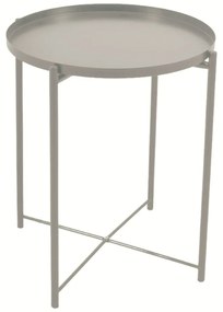 Τραπεζάκι Γκρι/Μπεζ Μέταλλο 42x42x52cm ANKOR