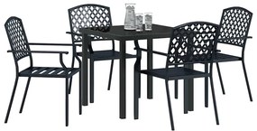 vidaXL Σέτ φαγητού για κήπο 5 pcs Ανθρακί Ατσάλι