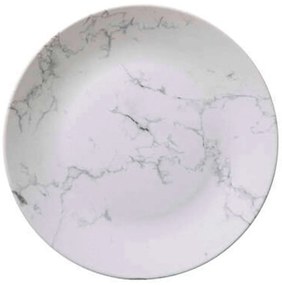 Πιάτο Ρηχό Marbre 154725A Φ27cm White-Grey Κεραμικό