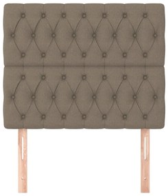 vidaXL Κεφαλάρι Κρεβατιού Μπεζ 100x7x118/128 εκ. Ύφασμα