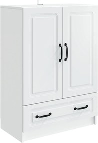 vidaXL Πλαϊνό γραφείο Λευκό 66 x 34,5 x 92 εκ. Επεξεργασμένο Ξύλο