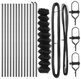 vidaXL Στύλος Περιφράξεων Γκρι 25 x 1,4 μ (60 x 60 mm δίχτυ)