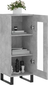 vidaXL Ντουλάπι Γκρι Σκυροδέματος 34,5x34x90 εκ. Επεξεργασμένο Ξύλο