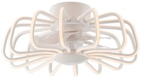 Ανεμιστήρας Οροφής Με Φως LED-Grecale-W-INT 8470lm CCT 50x20,7cm White Intec Διάμετρος 50cm