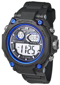 Ψηφιακό ρολόι χειρός - LS9048 - Lasika - 817339 - Black/Blue-817339_bbl