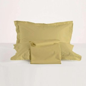 Σεντόνι Με Λάστιχο True Col 1025 Mustard Kentia Double 140x225cm 100% Cotton Percale