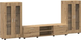 vidaXL Σετ επίπλου τηλεόρασης FLORIN 3 pcs Artisan Oak