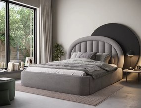 Επενδυμένο κρεβάτι Circle-180 x 200-Γκρι