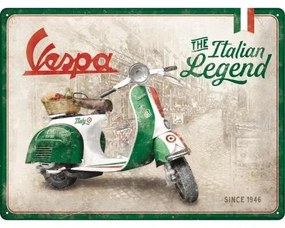 Μεταλλική πινακίδα Vespa The Italian Legend, (40 x 30 cm)