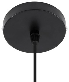 GloboStar® 36218 HANNA Μοντέρνο Κρεμαστό Φωτιστικό Οροφής Ανάρτηση με Μαύρο Ντουί 1 x E27 για Τοποθέτηση Καπέλων Φωτιστικών Μονόφωτο Μαύρο Φ4 x Y110cm