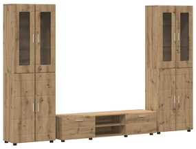 vidaXL Σετ επίπλου τηλεόρασης με συρτάρι FLORIN 3 pcs Artisan Oak