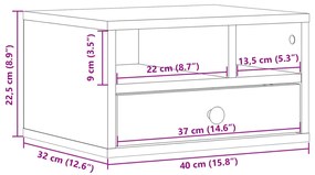 ΒΑΣΗ ΕΚΤΥΠΩΤΗ ΓΚΡΙ ΣΚΥΡ. 40X32X22,5 ΕΚ. ΑΠΟ ΕΠΕΞΕΡΓΑΣΜΕΝΟ ΞΥΛΟ 840607