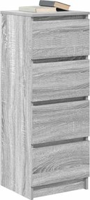 vidaXL Ντουλάπι Γκρι Sonoma 37,5x35x99 εκ. από Επεξεργασμένο Ξύλο