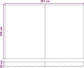 vidaXL Αναδιπλούμενη τέντα Άμμος 400 x 350 εκ
