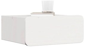 vidaXL Κομοδίνο με συρτάρι Λευκό 39 x 34 x 16.5 εκ. Μασίφ ξύλο πεύκου