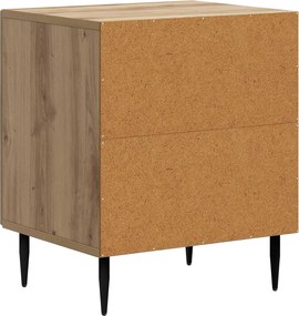 vidaXL Κομοδίνο Artisan Δρυς 43 x 34,5 x 50 εκ Επεξεργασμένο Ξύλο