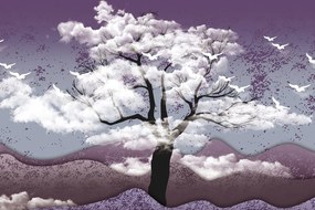 Εικόνα συννεφιασμένο δέντρο - 120x80