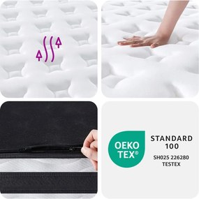 vidaXL Στρώμα με Pocket Springs Μεσαία 140x200 εκ.