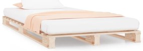 vidaXL Κρεβάτι Παλέτες 90x190 Μασίφ Ξύλο Πεύκου Single