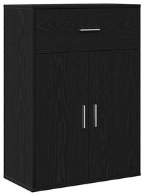 vidaXL Πλαϊνό γραφείο Μαύρη δρυς 79 x 38 x 80 εκ. Επεξεργασμένο ξύλο